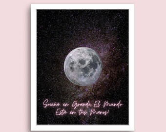 DREAM BIG, ARTE DE pared PRINTABLE, Latinx, Impresión Digital, Descarga Instantánea, Minimalista, Impresión de Presupuesto, Regalo de Arte, Arte Galaxy