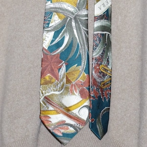 vintage Gianfranco Ferre Cravates Homme Cravates Mode Soie Imprimé Multicolore Vert Or Cravates 59&quot;