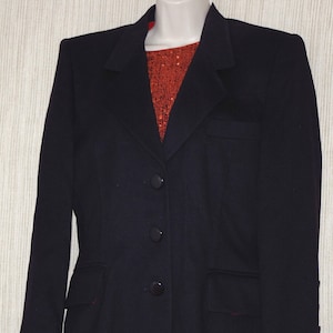 Escada by Margaretha Ley Wool Cashmere Blazer Jacket Coat Size: 38