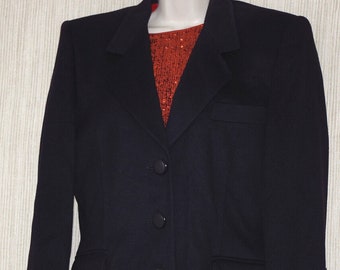 Escada by Margaretha Ley Wool Cashmere Blazer Jacket Coat Size: 38