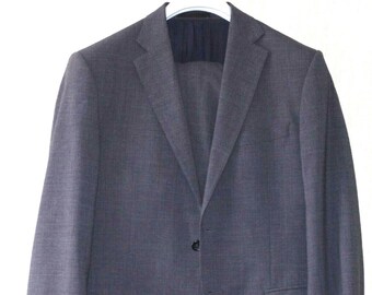 Versace Collection Gray Melange Two-Piece Wool Blend Men Suit Set Size Italy 50
