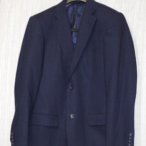 Emanuel Ungaro Wool Navy 2 Button Sport coat Blazer Men&#39;s Size: 38R