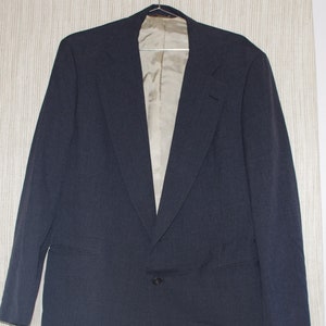 Paul Stuart Wool Charcoal Gray Men&#39;s Blazer Vent 2 Button Sport Coat Size:44 R