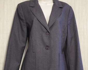 Pendleton gris virgin wool chaqueta de mujer blazer tamaño: 16