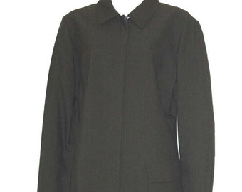 Calvin Klein vintage vert laine femme manteau léger taille 14