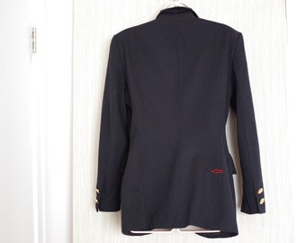 Escada Margaretha Ley Black Gold Button Women Jacket Size:38 - Etsy 