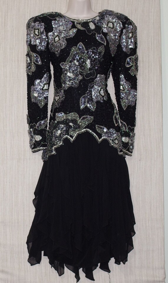 chinese dress ladies Patricia Black Extreme Plunge Long Sleeve Maxi Dress With Tie Detail – Club  L London