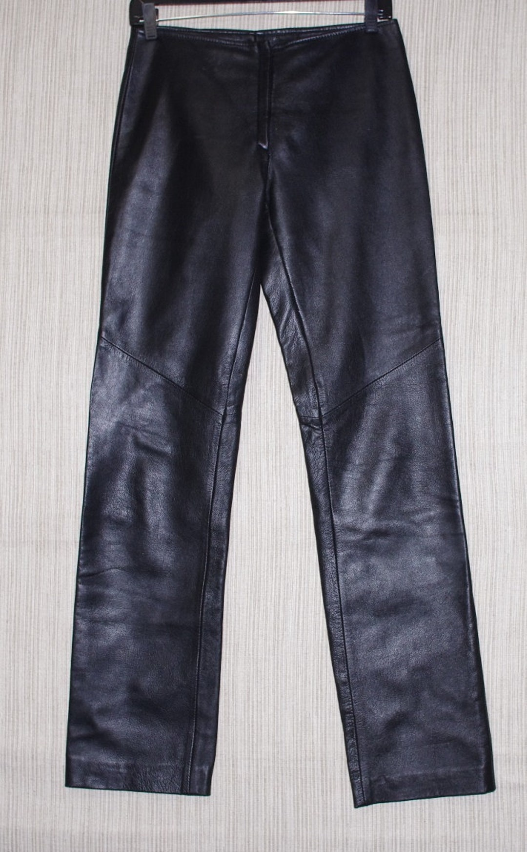 Vera Pelle/ レザー•パンツ•ブラウン，レディース42，W31.5~ VTG Vera Pelle Women's size 42 (XS/S) Chocolate Brown Soft