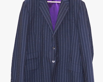 Paul Smith London  The Byard  Gray Striped Wool Men 2 Button Blazer Size:44R