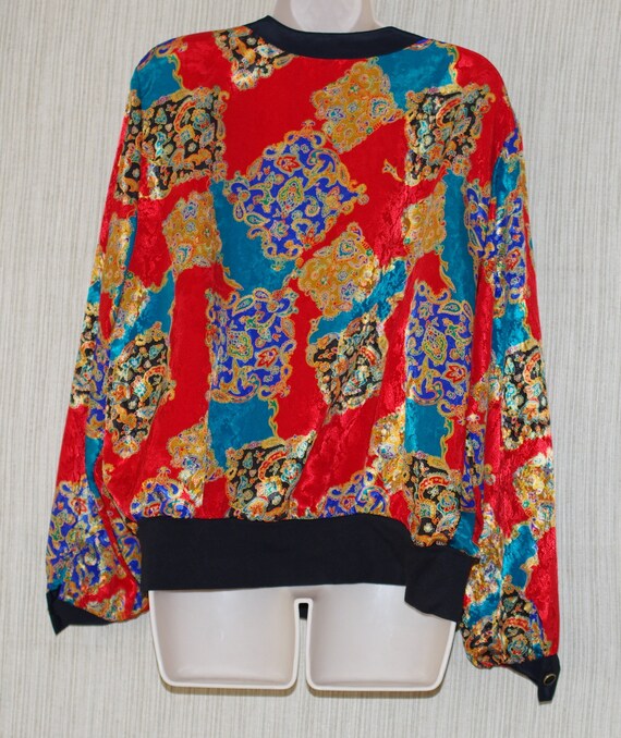 Notations Polyester Red Blue Print  Women's Jacke… - image 4