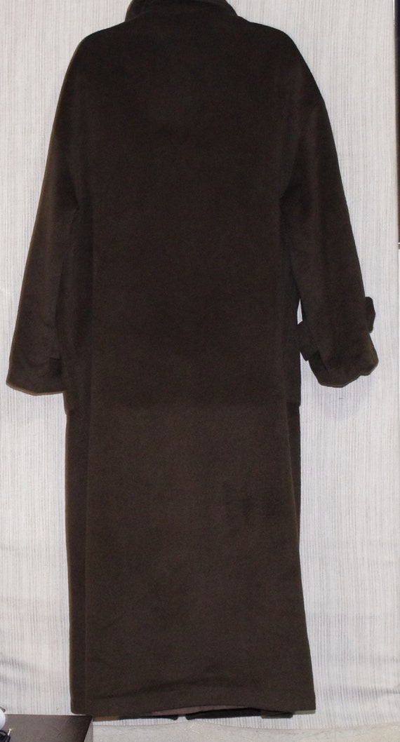 E Italian Brown Green Oversized Cashmere Long Lig… - image 5