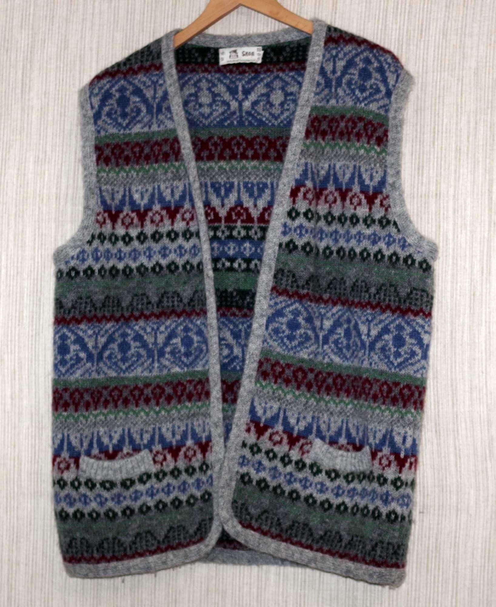 Fair Isle Vest - Etsy Fair Isle Vest - Etsy