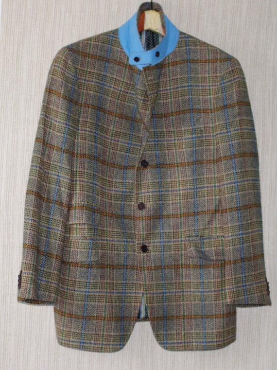 ETRO Milano 100% Wool Plaid Multi Color Men's Jack