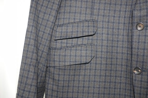 Brooks Brothers Wool Silk leather trimmed Checked… - image 4