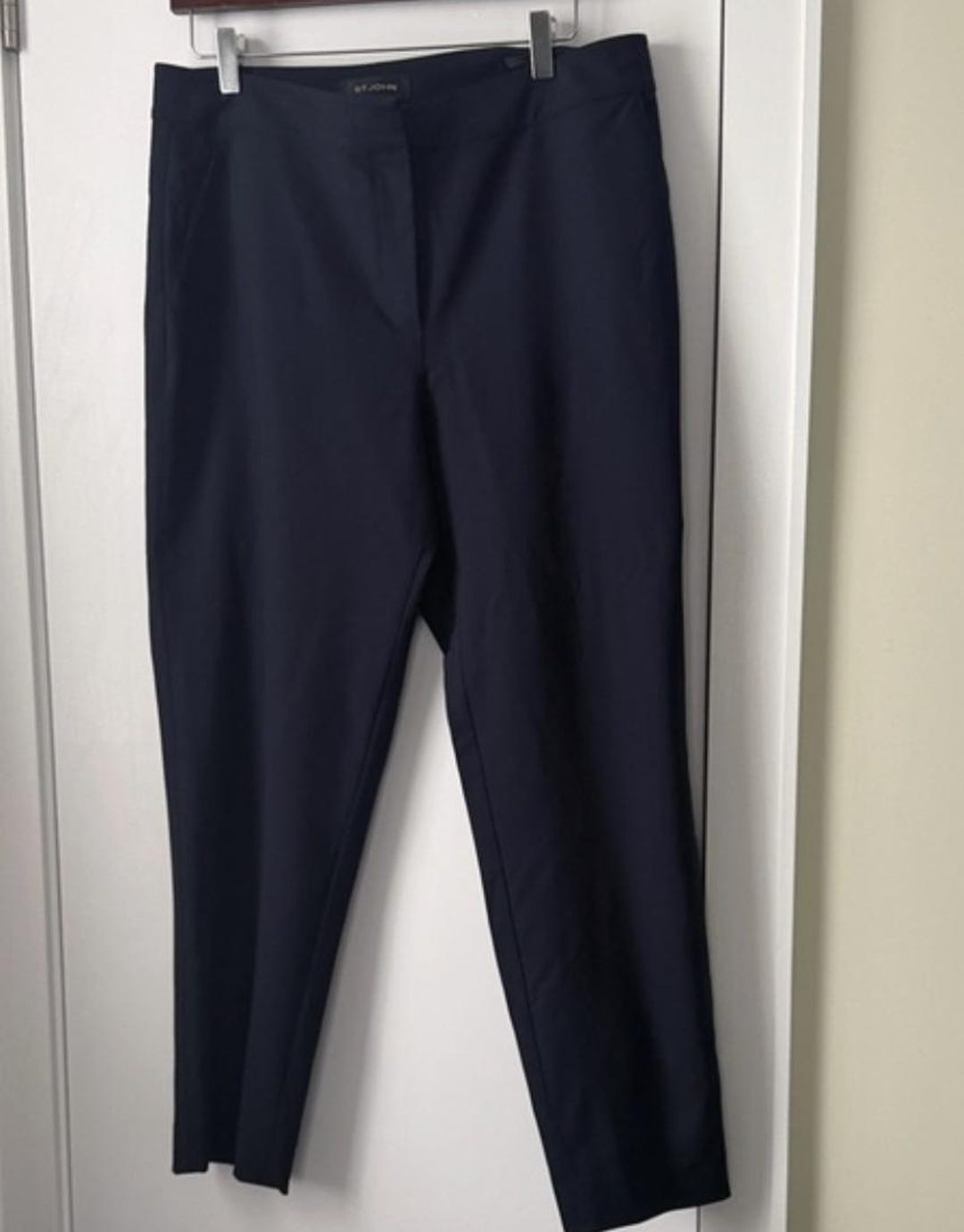 St. John Collection Emma Dark Blue 96 % Wool Trousers Size 10 - Etsy
