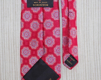 Robert Talbott Tie Mens Silk Red Black Striped Burgundy  ❤️🤍💙 Robert Talbott Silk Burgundy/Red striped tie display picture 1