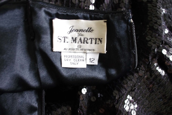 Jeanette for St. Martin Black  Sequin Cocktail Sp… - image 2