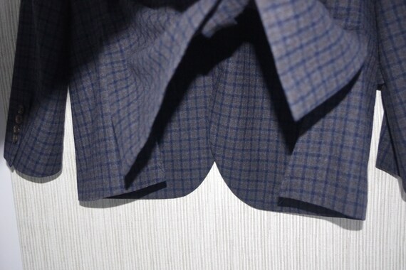 Brooks Brothers Wool Silk leather trimmed Checked… - image 6