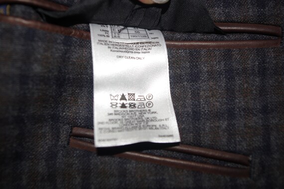 Brooks Brothers Wool Silk leather trimmed Checked… - image 10