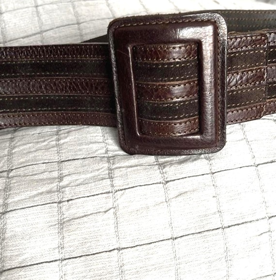 Theory Brown Leather Wide Belt Women Size Small - Etsy