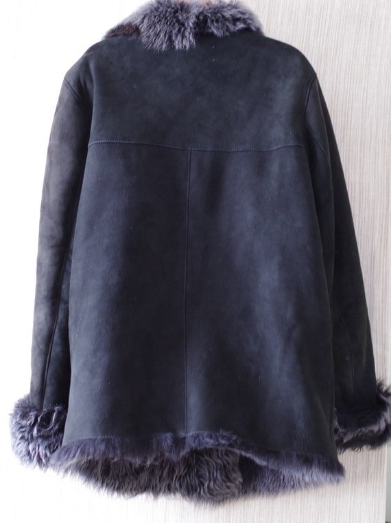 BLUE Duck Shearling Genuine Sheepskin Black Women… - image 3