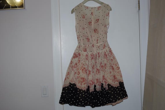 RED Valentino Silk Floral Dress Cherry Blossoms Print Fit Flare