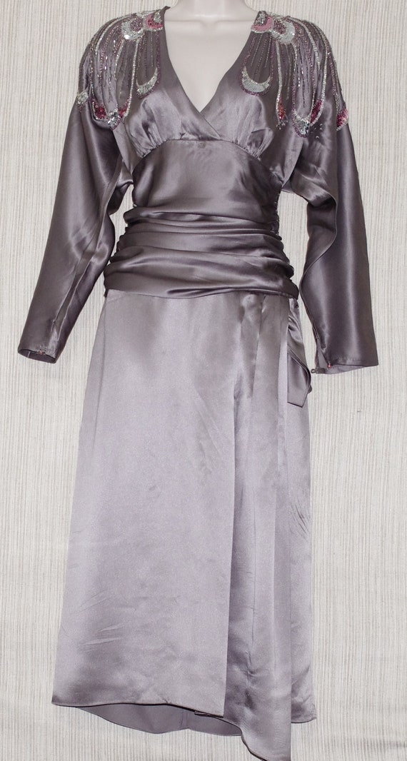 taupe beaded dress 2 Piece Beaded Prom Dresses Vintage 20s Formal Party Dress FD2475 –  Viniodress