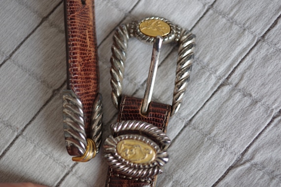 Brighton Museum Collection Belt, 1995 Coin Leather Belt 