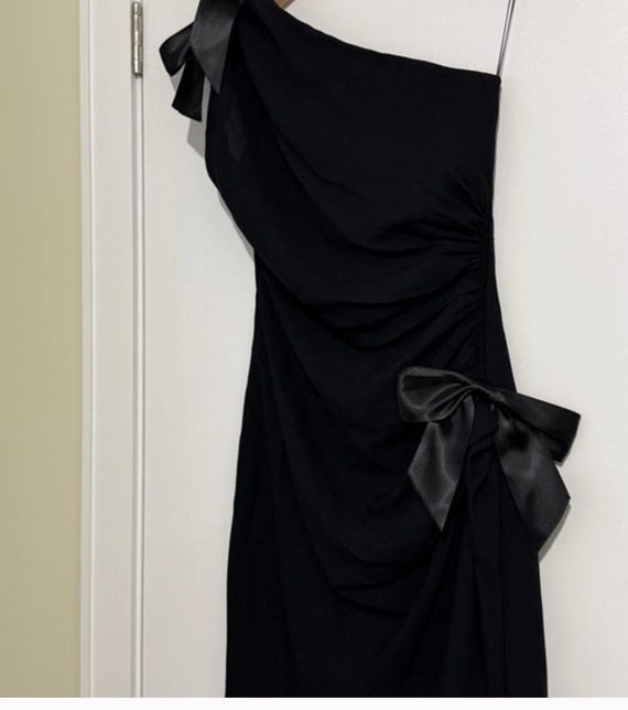 Dress by Jeri New York Saks Fifth Avenue Black Assymmetrical Bow Shoulder Cocktail Wrap Dress Size:4 - Etsy Dress by Jeri New York Saks Fifth Avenue Black Assymmetrical Bow Shoulder Cocktail Wrap Dress Size:4 - Etsy
