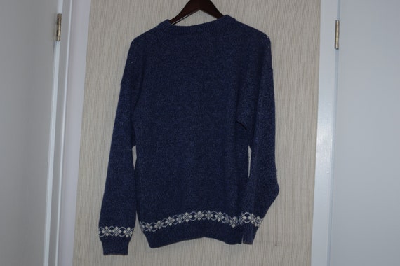 VTG Northern Reflections  Blue Wool Blend Pullove… - image 2