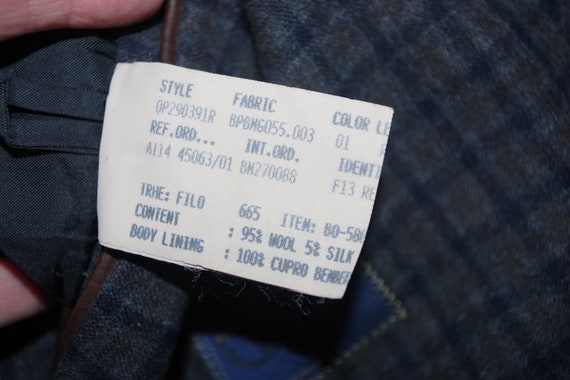Brooks Brothers Wool Silk leather trimmed Checked… - image 8
