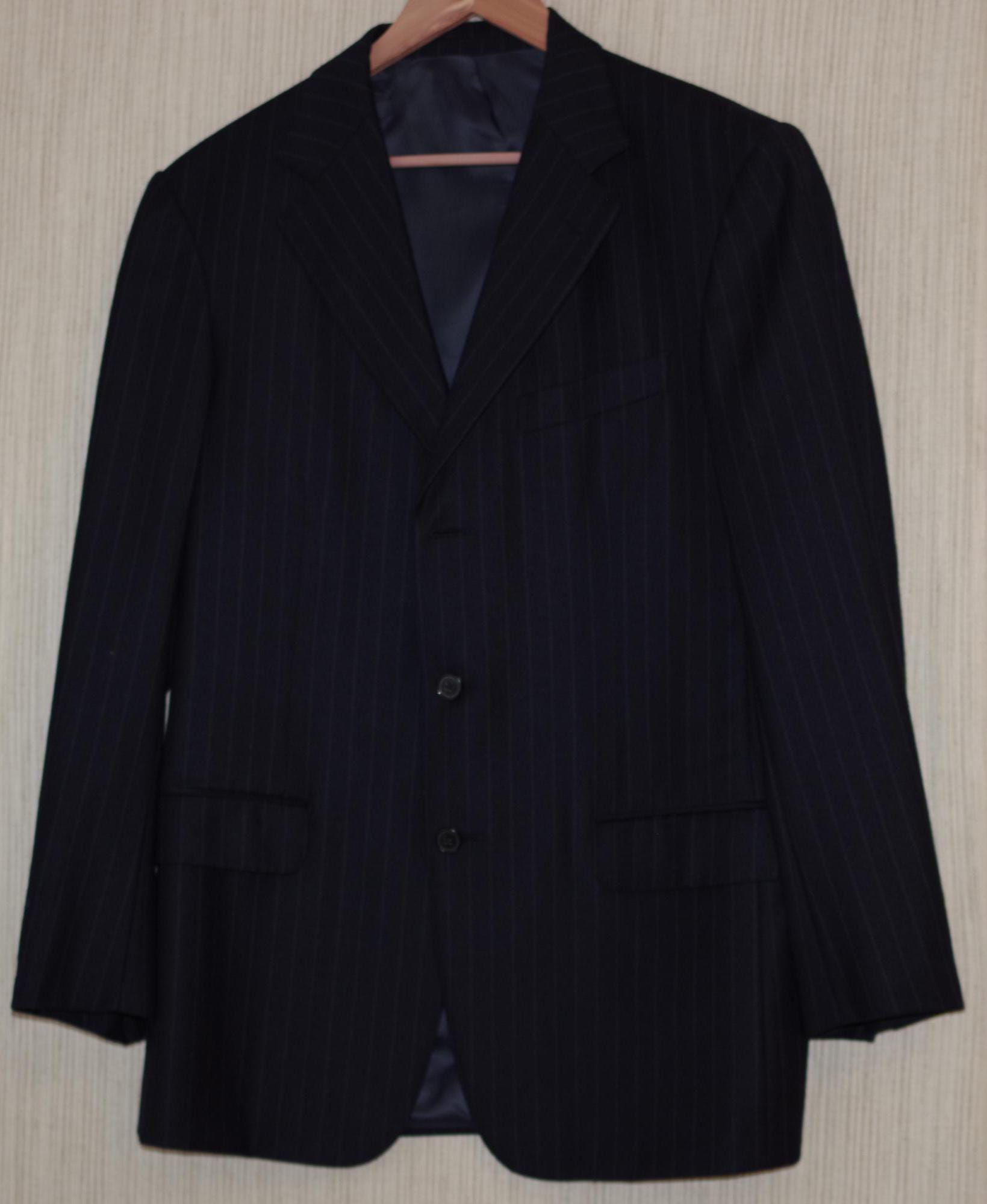 Ermenegildo Zegna Heritage Navy Blue Pinstripe 100%wool Blazer