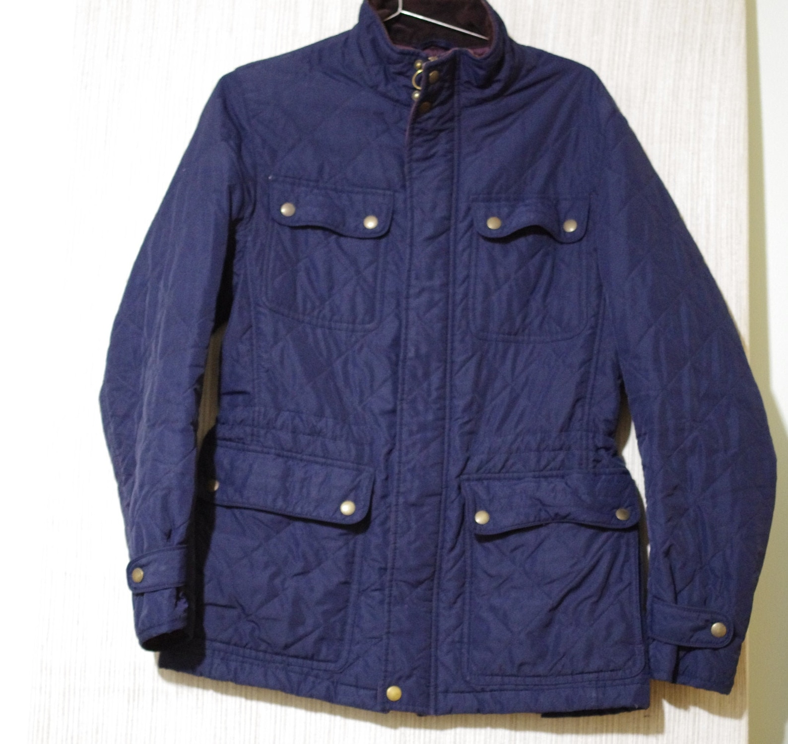 Blue Harbour M & S Quilted Blue Men's Jacket Coat S Etsy