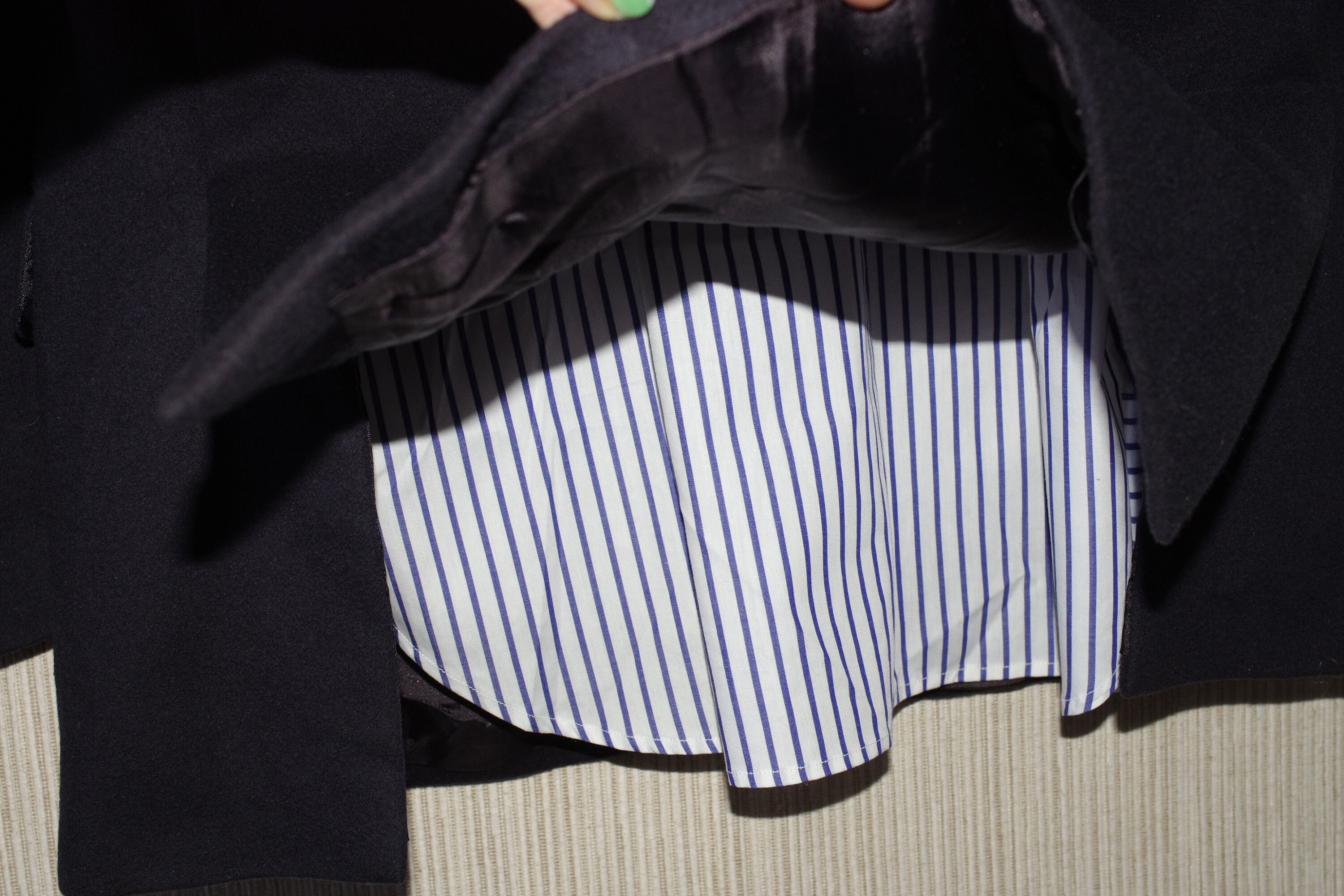 Lanificio Del Casentino Dal ネイビー カシミア ウール ゴールド