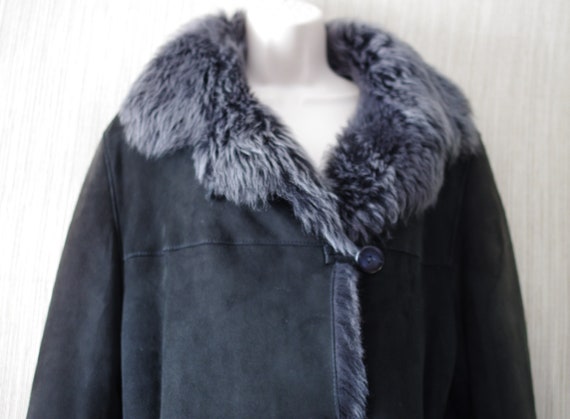 BLUE Duck Shearling Genuine Sheepskin Black Women… - image 4