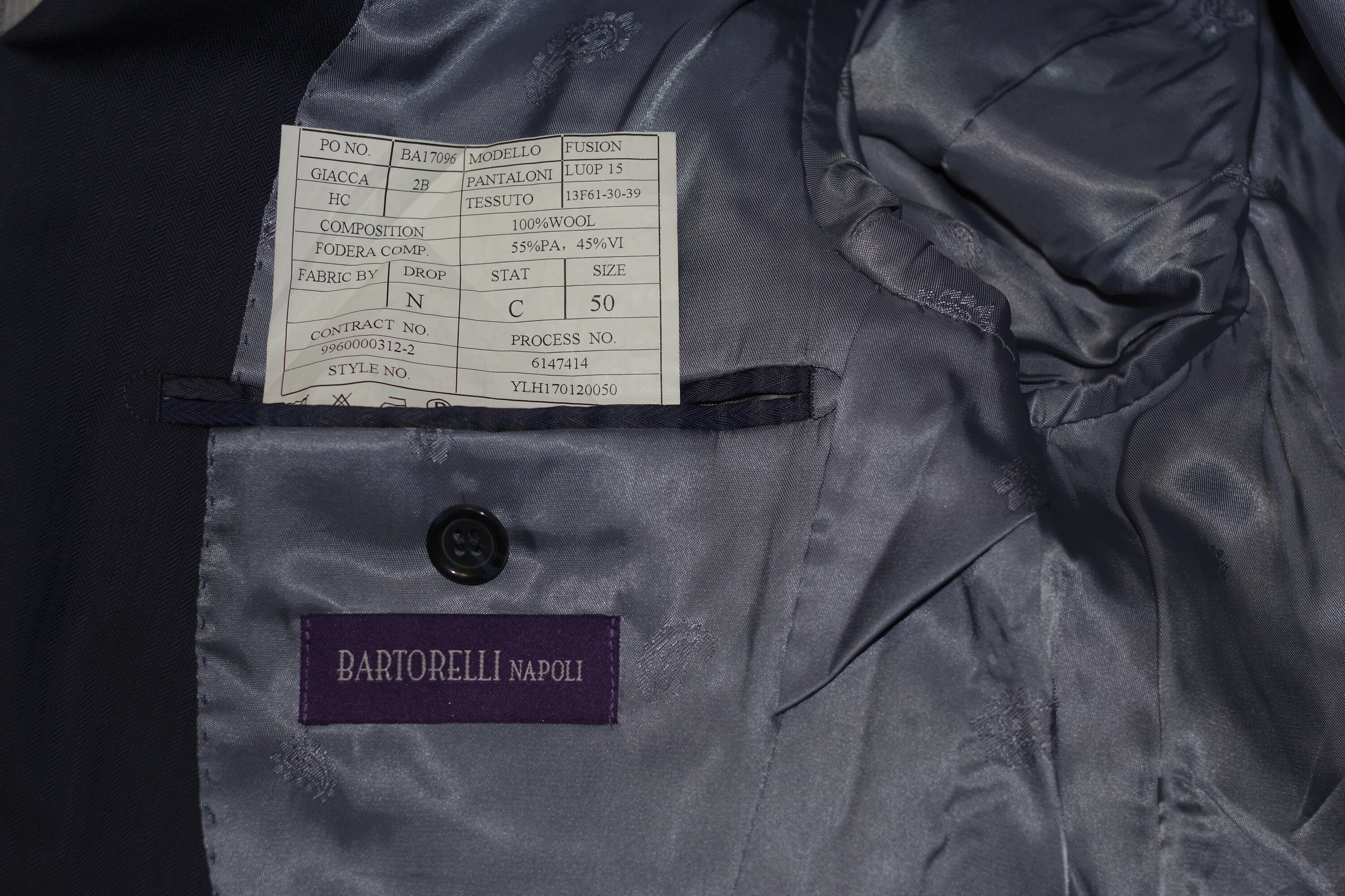 Abito Sartoriale Bartorelli Napoli Biella Lafinicio Super 120's