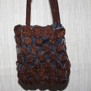 Kaivalya Beaded Dress Purse & Travel Jewelry Brown Bag