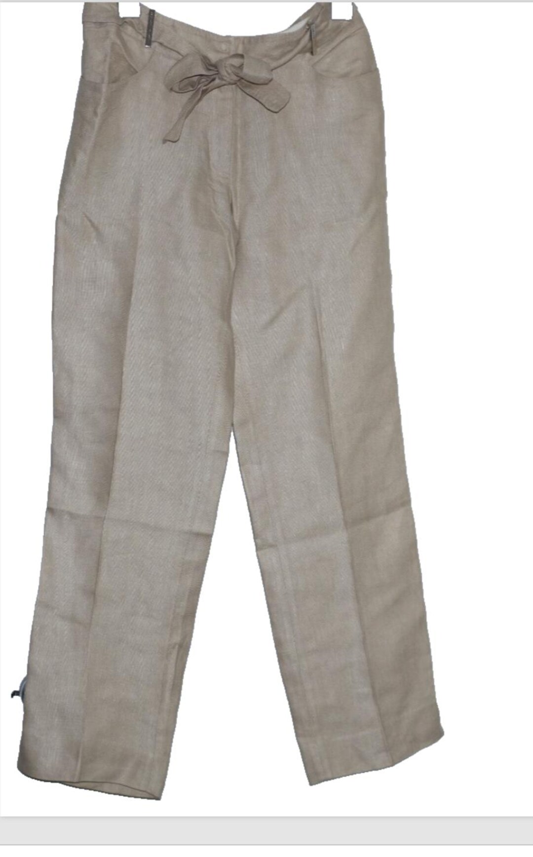 パンツ armani collezioni / cotton pants Armani Collezioni Vintage Ivory Linen Viscose Women Trouser Pants