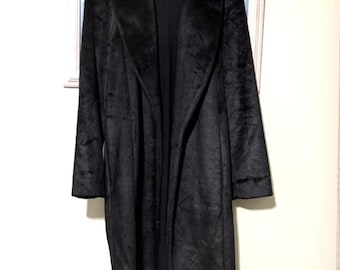 DKNY 1990s Classic Black Chic Twill Pea Coat S-M - Etsy