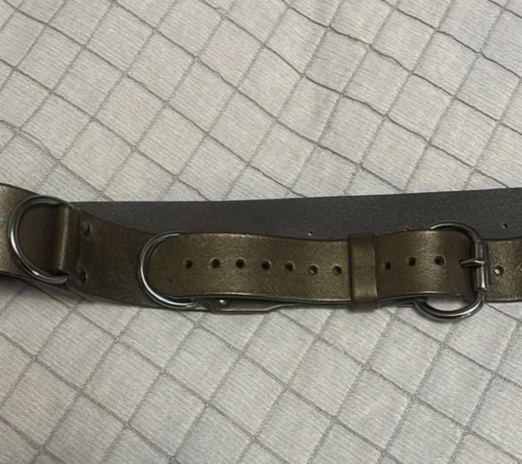 Metallic linea pella belt Metallic Brown Belt Linea Pelle Collection Unisex Size M - Etsy main image 4