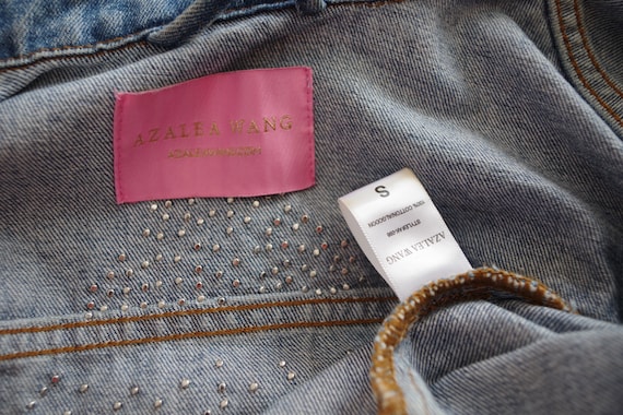 Akira Azalea Wang Blue Pearls Embellished for Women Light Jacket