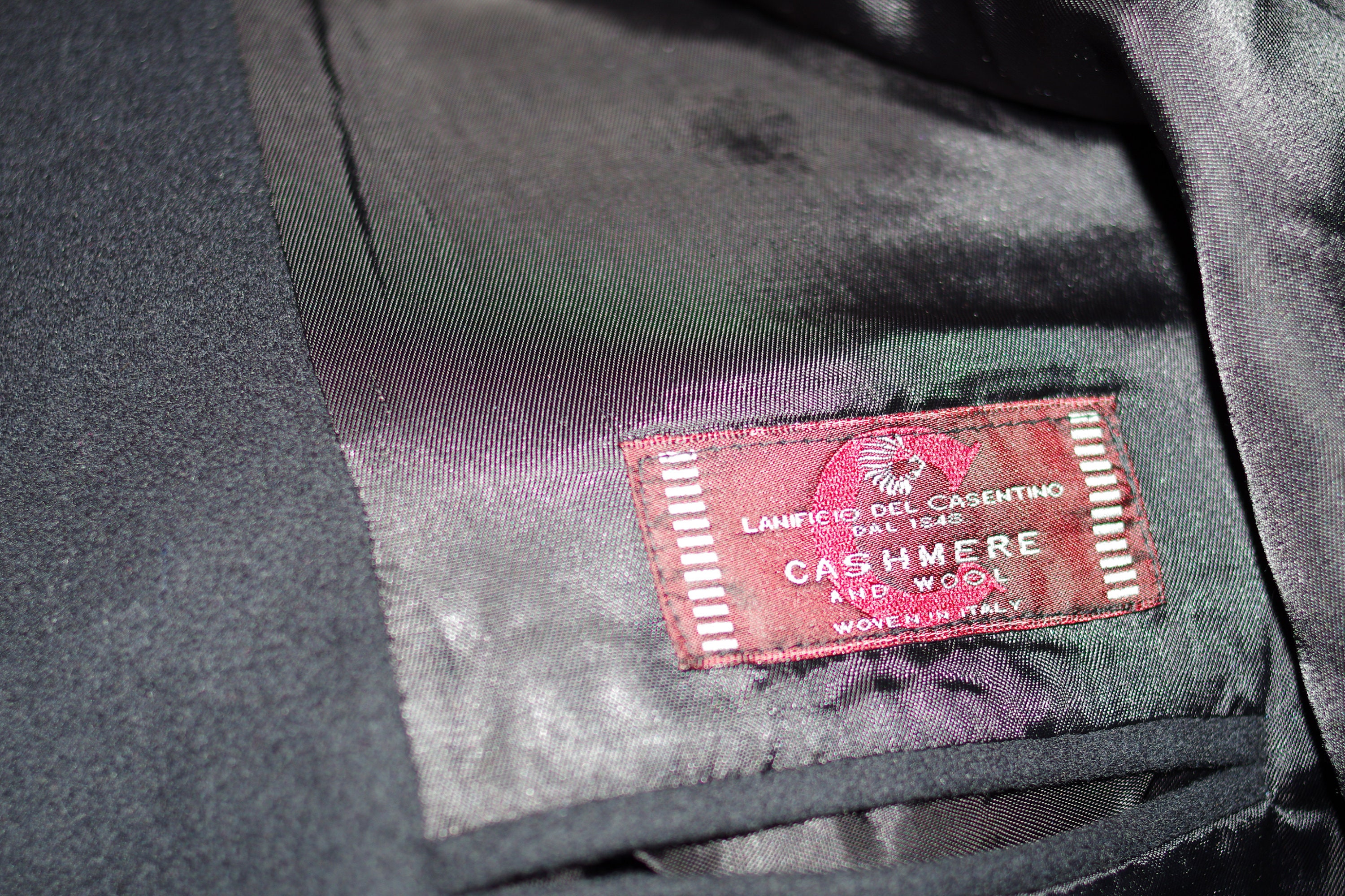 Lanificio Del Casentino Dal ネイビー カシミア ウール ゴールド