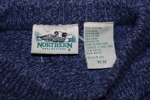 VTG Northern Reflections  Blue Wool Blend Pullove… - image 3