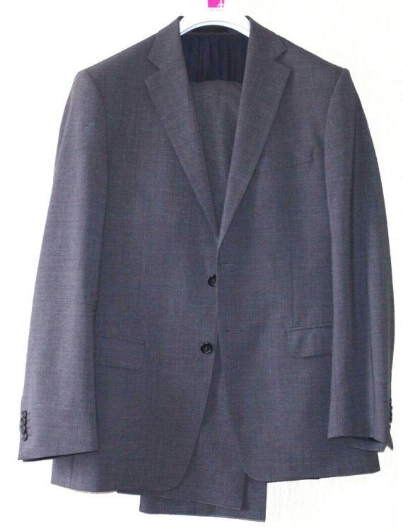 Versace Collection Gray Melange Two-Piece Wool Ble