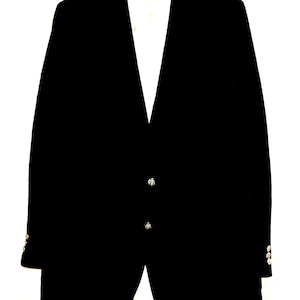 John Alexander Vintage black silver buttons men Blazer Sport Coat Size:42L