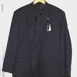 Neu mit Etikett Lauren Ralph Lauren Wolle Charcoal 2 Button Grauer Blazer