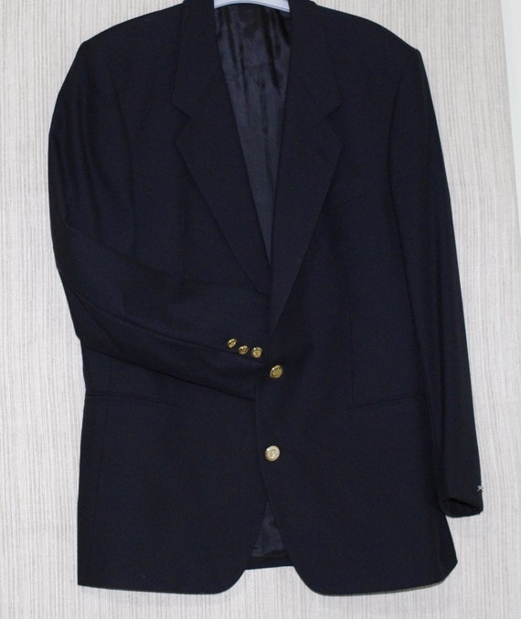 FERRINI Vintage Wool Black Gold 2 Button Men's Jac