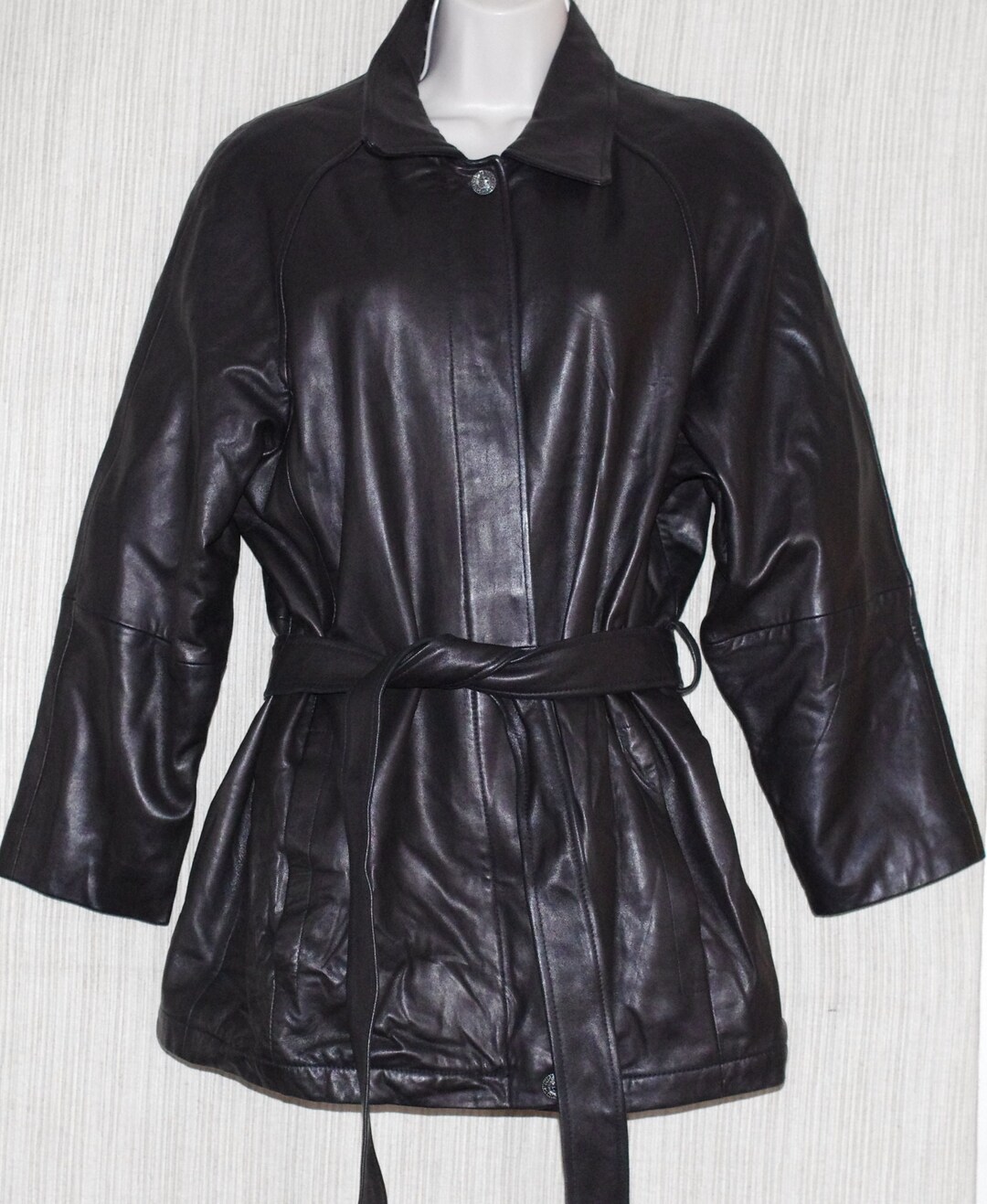 LNR Petites Black Zip Coat Women's Oversized Jacket Etsy