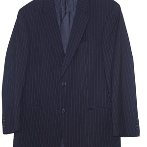 Hugo Boss Vintage Lanificio F. Cerruti Blazer Black Striped Blazer 42R