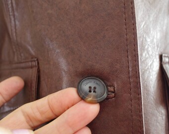 Calvin Klein Brown Genuine Leather 